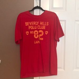 Red and orange men’s polo shirt